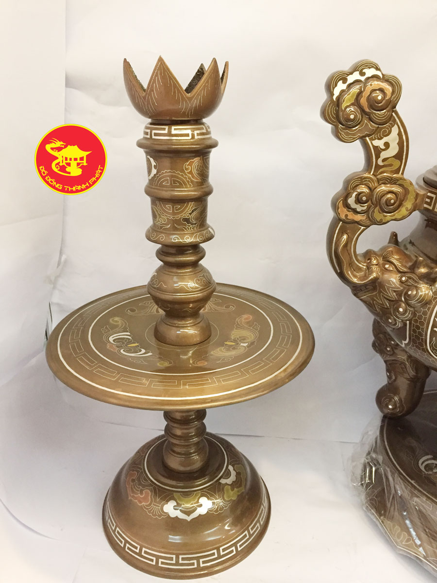 bộ đồ thờ cúng bằng đồng ngũ sắc đẹp