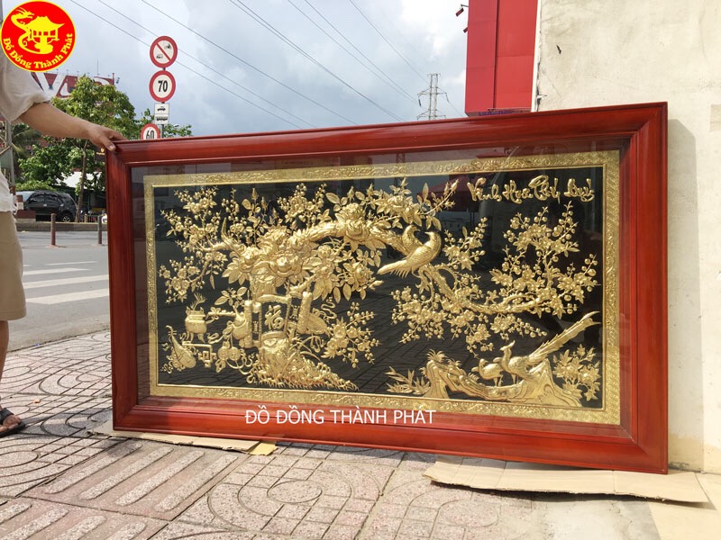 tranh vinh hoa phú úy phủ vàng ròng cực đẹp