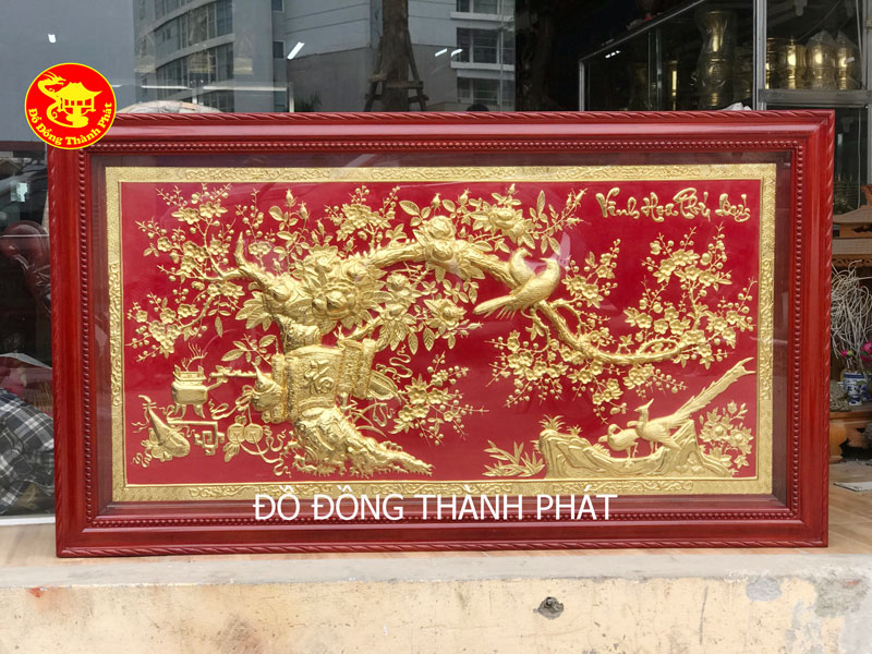 tranh vinh hoa phú quý mạ vàng 24 k