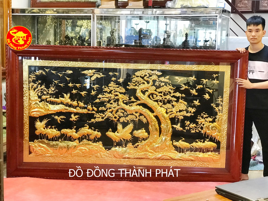 tranh đồng mạ vàng 24 k cực đẹp