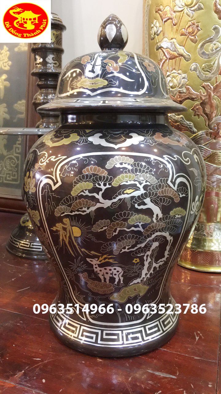 chóe đồng khảm ngũ sắc cao cấp