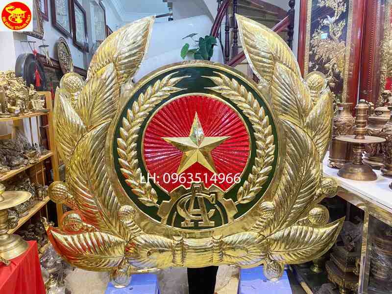 huy hiệu công an nhân dân bằng đồng