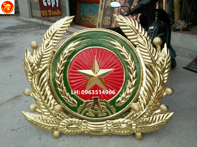 huy hiệu công an bằng đồng