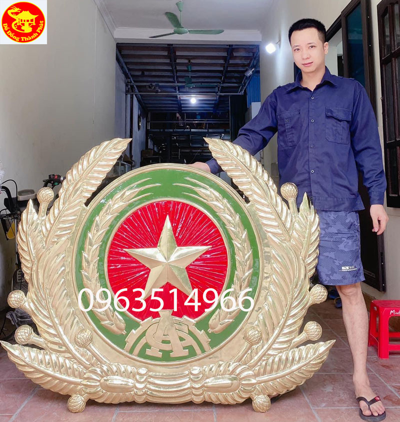 huy hiệu công an nhân dân bằng đồng