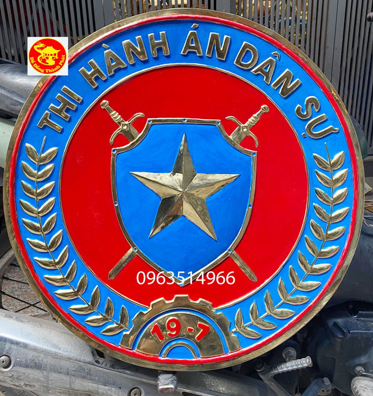 logo đồng cục thi hành án đường kính 60 cm