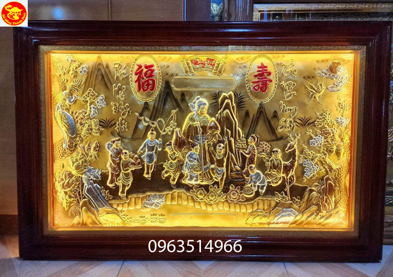 tranh đồng mừng thọ bà đẹp bán tại Hà Nội
