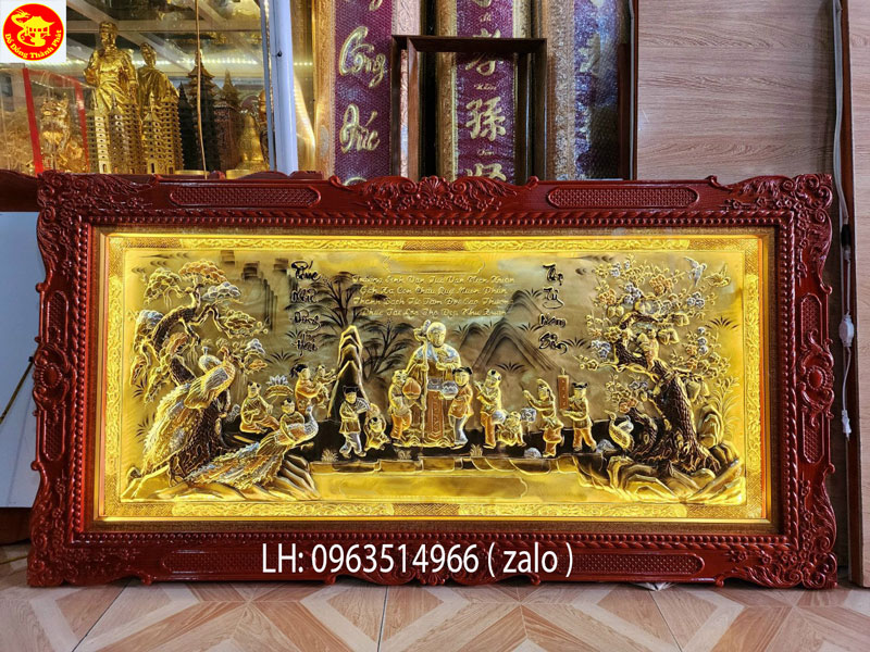 mẫu tranh đồng mừng thọ bà đẹp