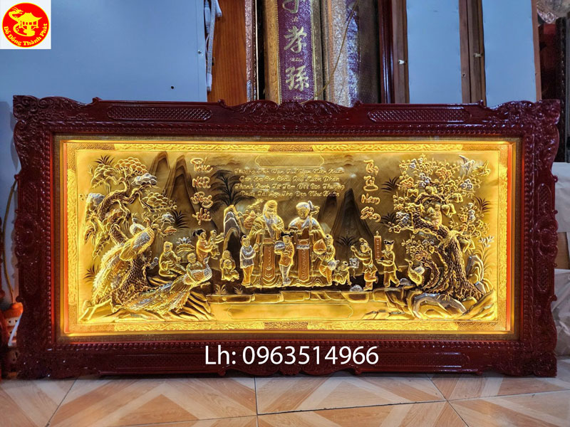 tranh đồng mừng thọ ông bà mừng xuân mừng dảng đẹp