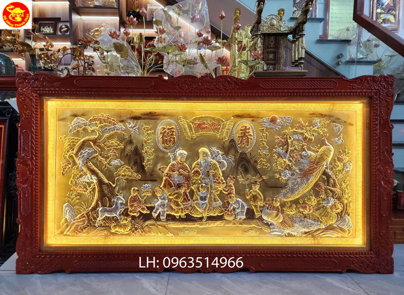 tranh đồng mừng thọ ông bà mừng xuân bính ngọ 2026