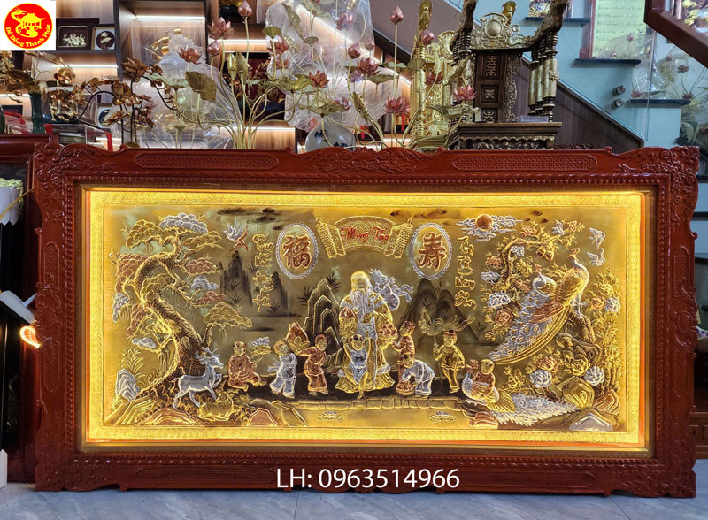 tranh đồng mừng thọ ông mừng xuân 2026