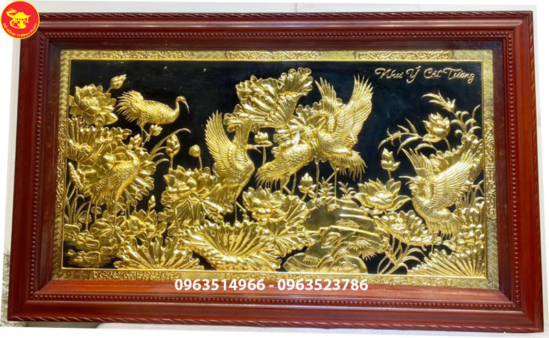 tranh đồng mạ vàng 24 k