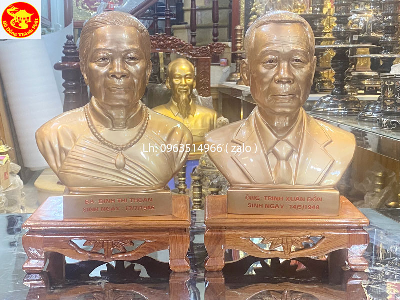 hoàn thiện đúc tượng đồng chân dung bán thân