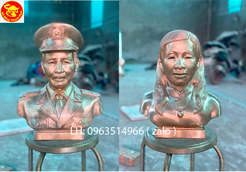 hoàn thiện đúc tượng đồng chân dung bán thân